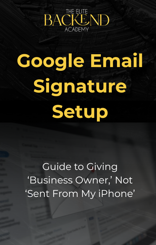 Google Email Signature Setup
