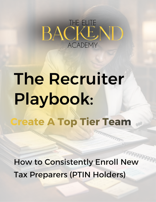 The Recruiter Playbook: Create A Top Tier Team