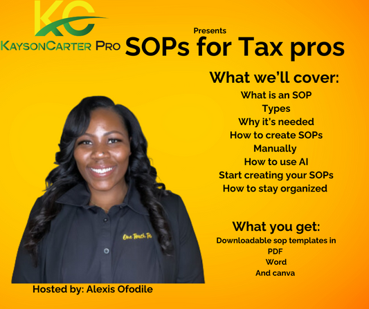 SOP for TAX PROS