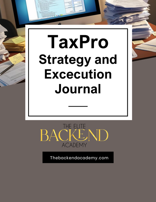 Tax Pro Strategy & Execution Journal