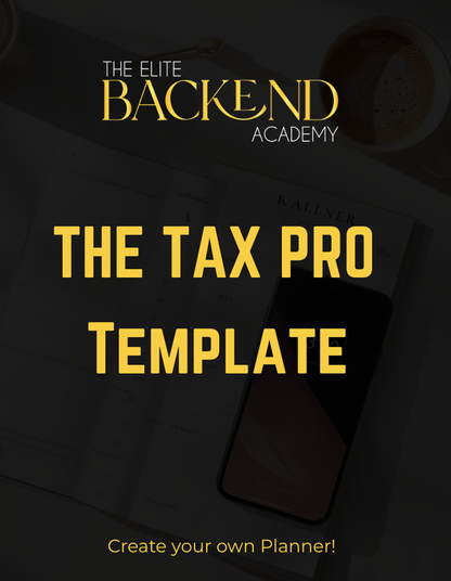 Tax Pro Planner Template