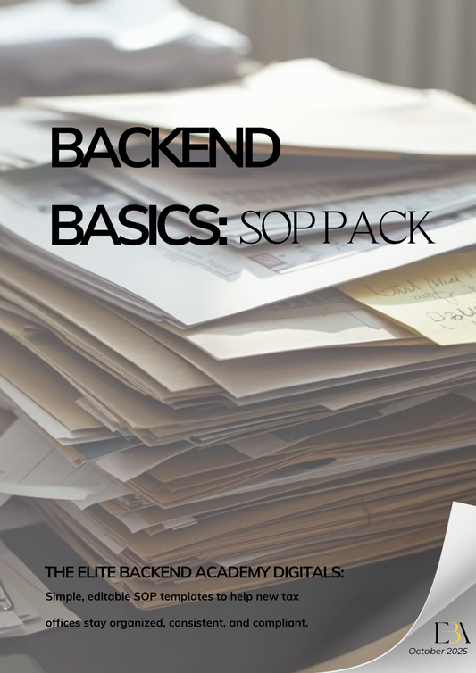 Backend Basics: SOP Pack for Tax Offices
